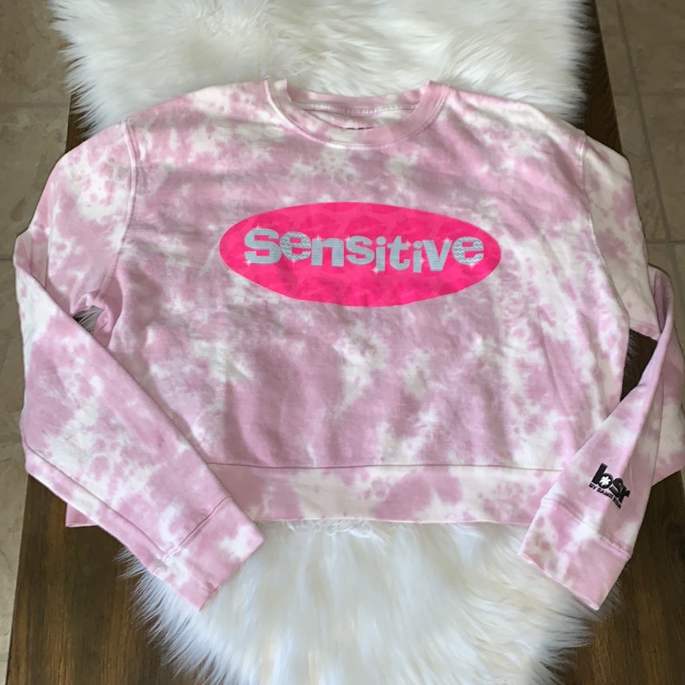 BSR by Samii Ryan pink tie dye crewneck sweatshirt Size M